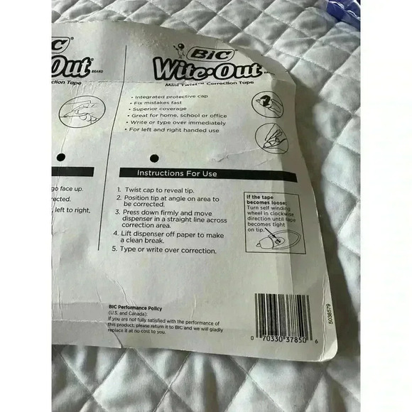 BIC Wite-Out Correction Tape, Variety Pack, 6 EZ Correct and 4 Mini Twist, 10 ct - Picture 4 of 5